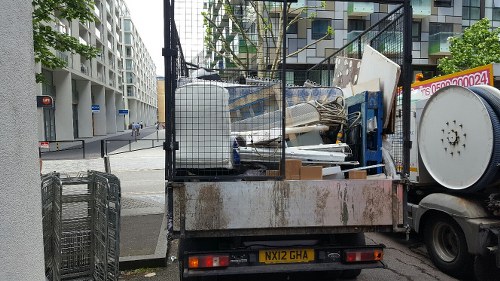 Professional waste removal team at a Shepherds Bush construction site