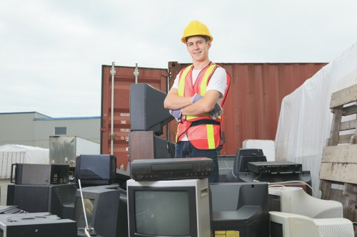 Professional waste removal services at work