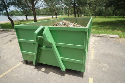 Council official reviewing a skip hire permit application
